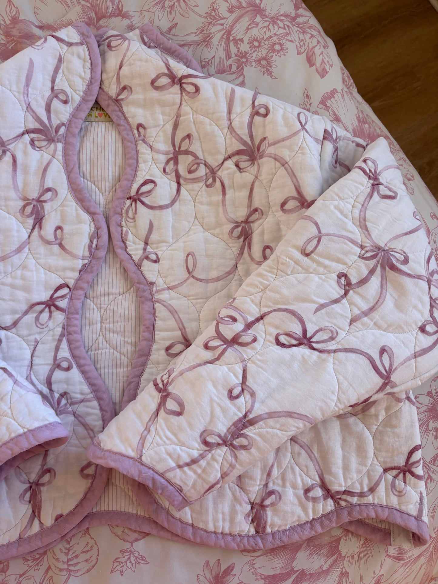 Wrapped in Bows Quilted Jacket- Lilac