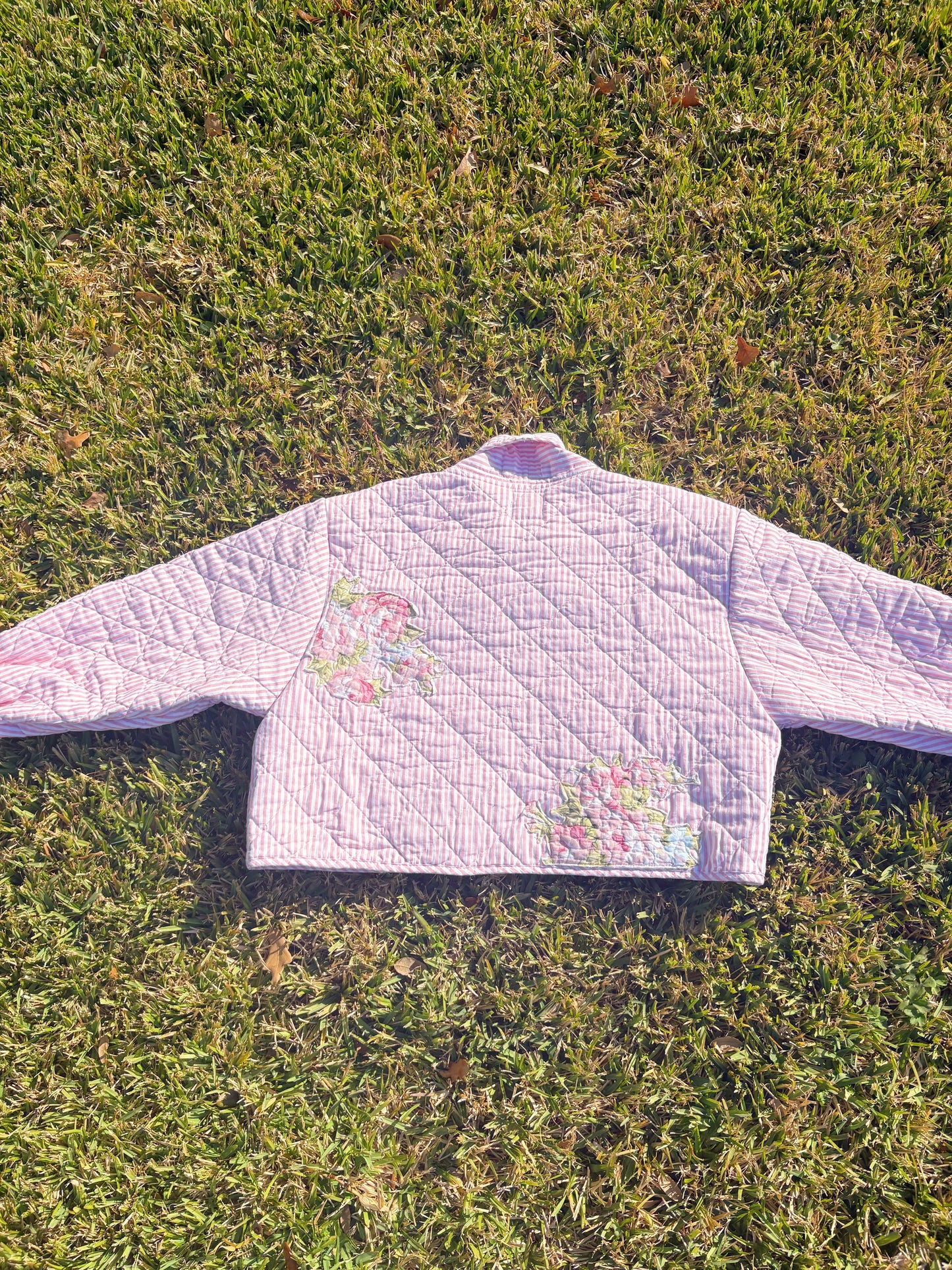 Pink Petals Quilted Jacket