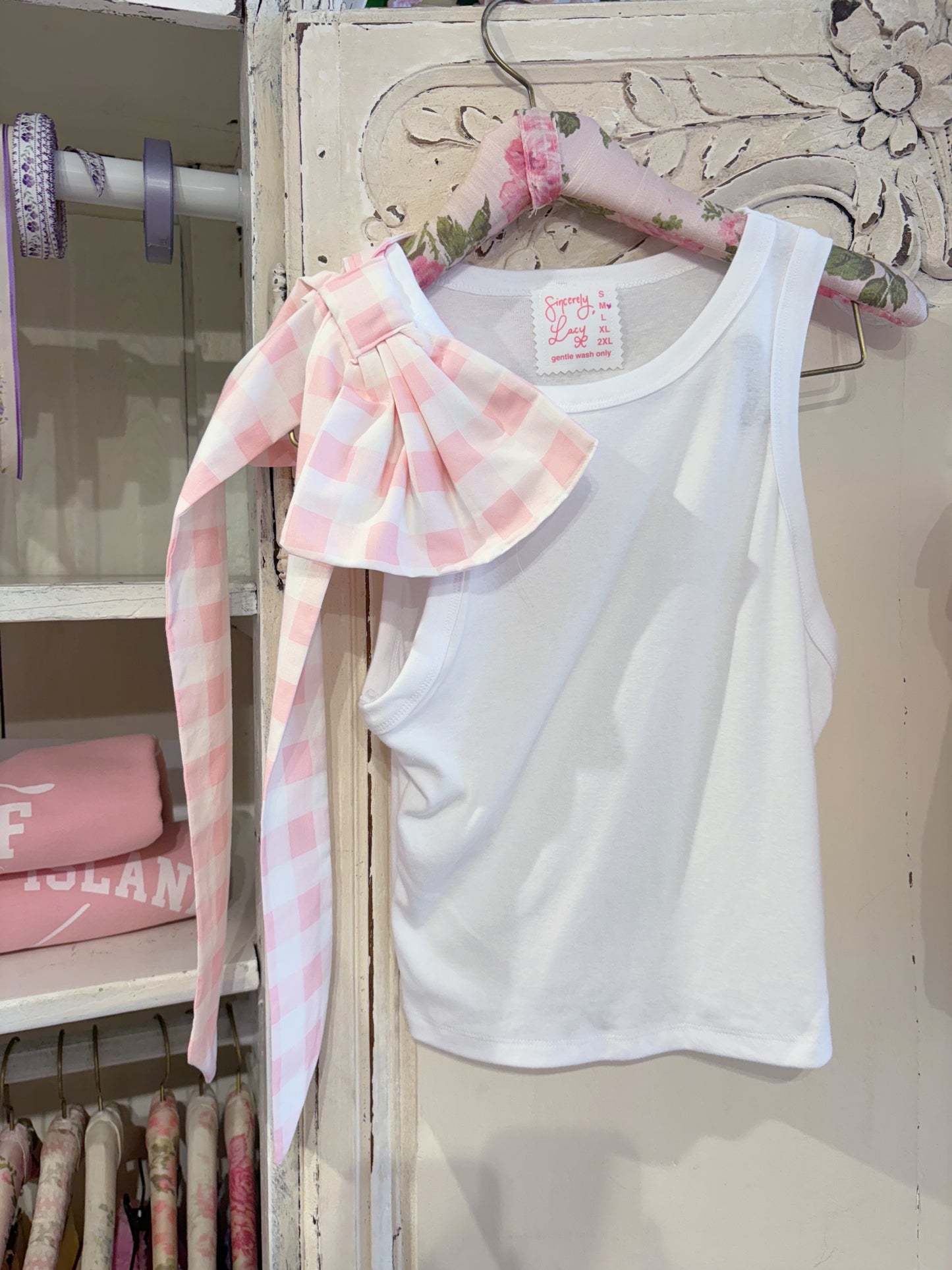 Blush Shoulder Bow Tank