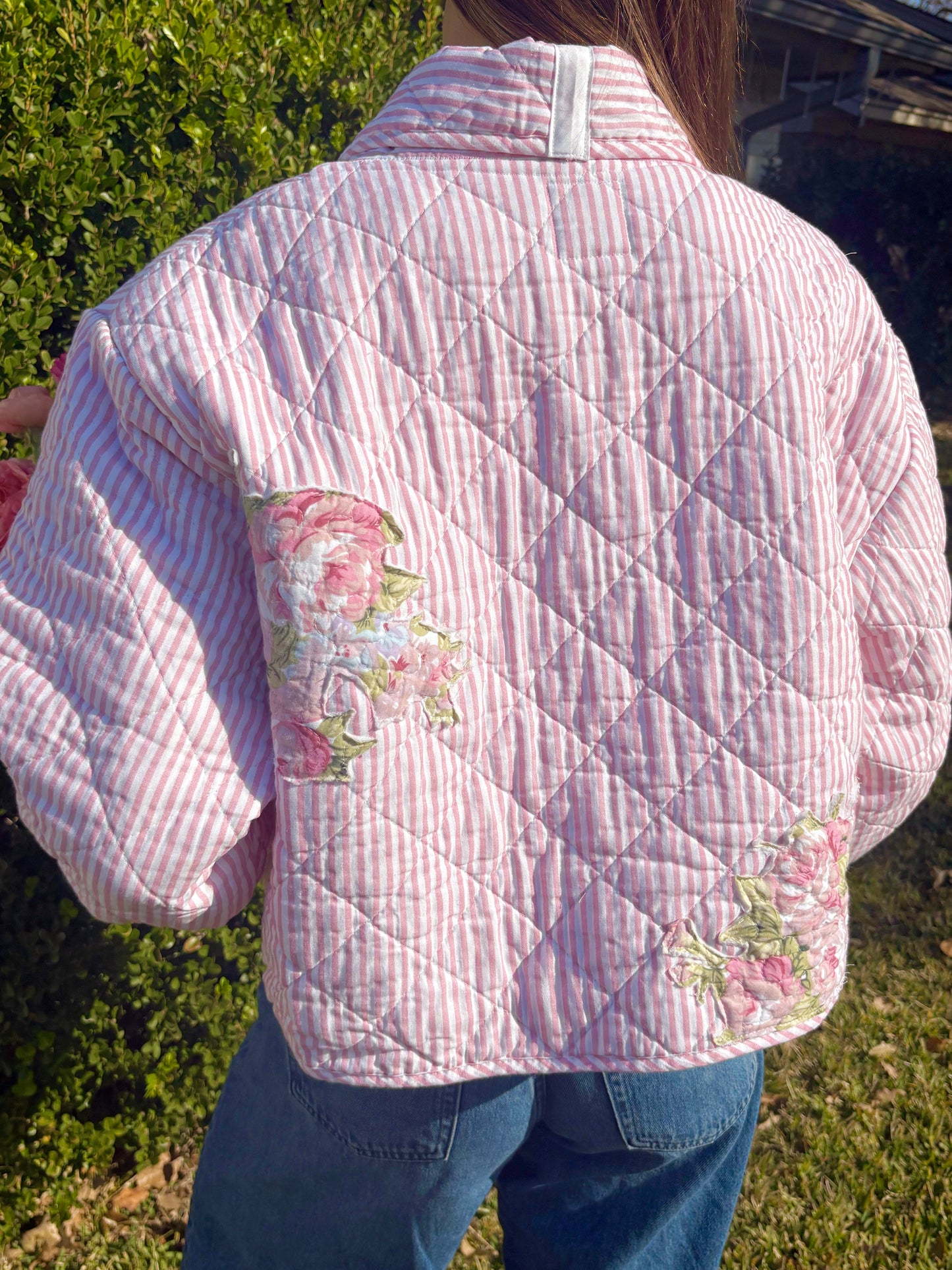 Pink Petals Quilted Jacket