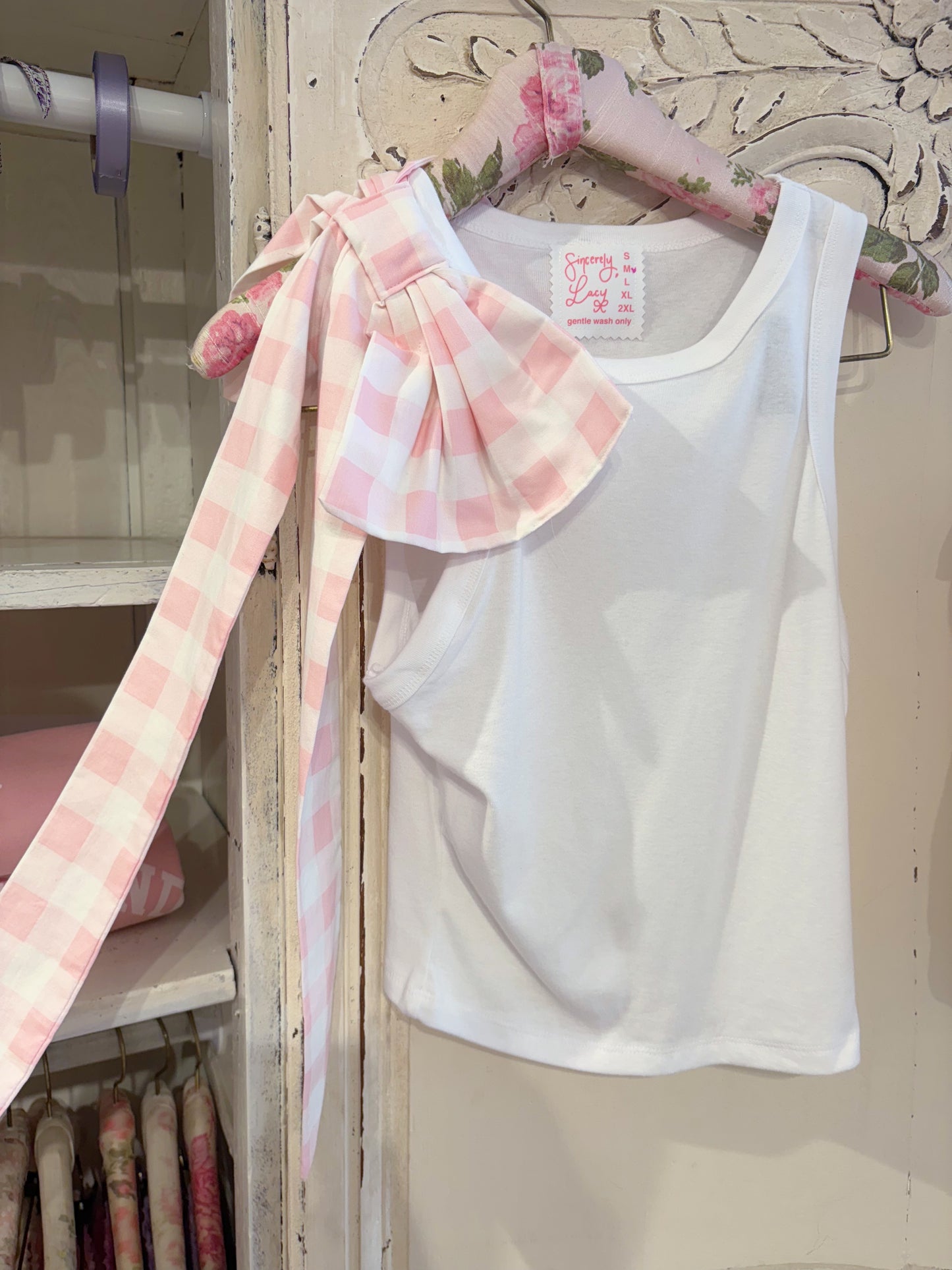 Blush Shoulder Bow Tank